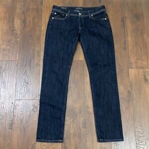 Fidelity Denim Scoop Low Waist Skinny Dark Wash Jeans